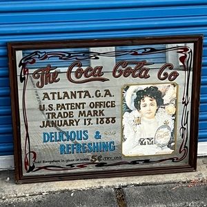 Coca Cola VTG 70's Mirror Coke Atlanta Georgia